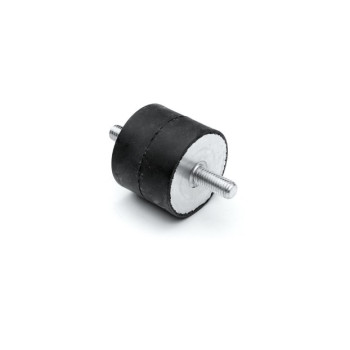 Hengeres rezgéscsillapító, M6x12 külső menettel, 20x10mm, 30kg max. terhelés.