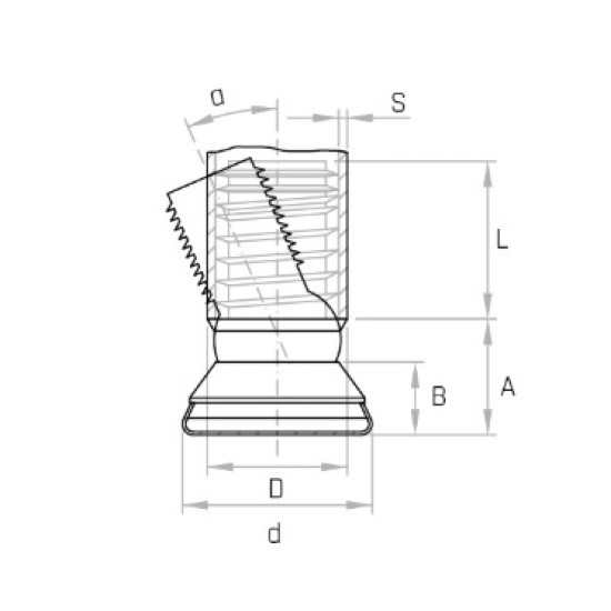 Döntött talpú dugó O20mm-es kerek csőhöz. 1,5-2mm-es falvastagsághoz.