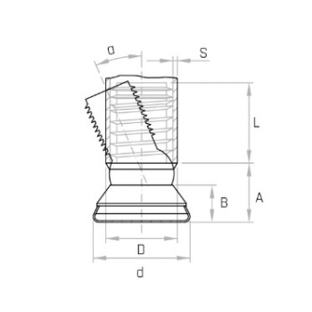 Döntött talpú dugó O25mm-es kerek csőhöz. 1,5-2mm-es falvastagsághoz.
