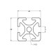 Aluprofil - 20x20 - Fekete Aluprofil - 20x20 - Fekete