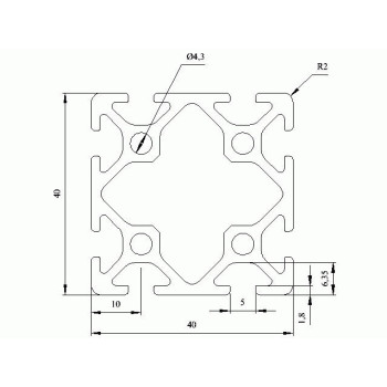 Aluprofil - 40x40