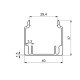 Aluprofil - 40x40 Kábelcsatorna profil Aluprofil - 40x40 Kábelcsatorna profil