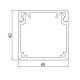 Aluprofil - 40x40 Kábelcsatorna profil Aluprofil - 40x40 Kábelcsatorna profil