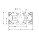 Aluprofil - 80x40 - Egy oldalon zárt (40) - X típus Aluprofil - 80x40 - Egy oldalon zárt (40) - X típus