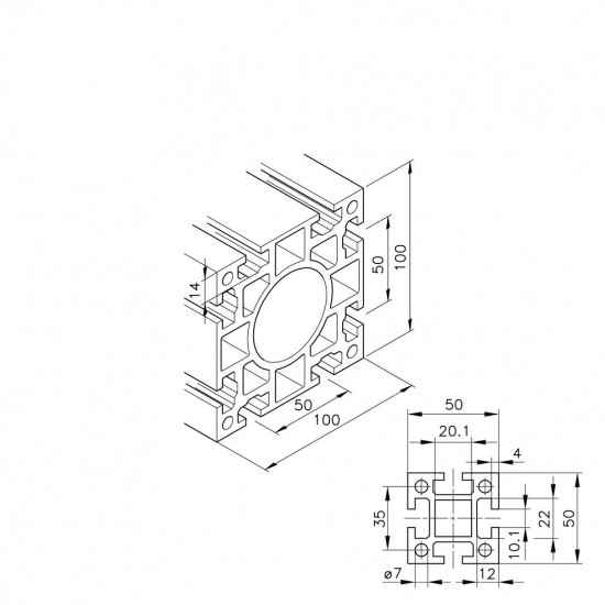 Aluprofil mk 2011 - 100x100 Nehéz