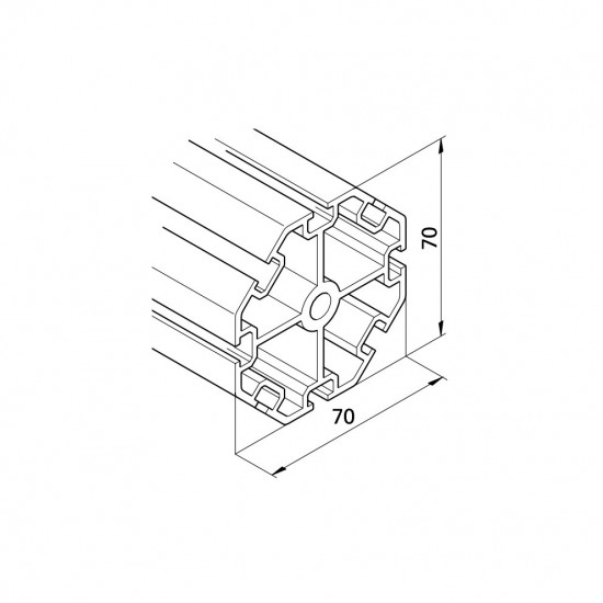 Aluprofil mk 2025.21 - 70x70