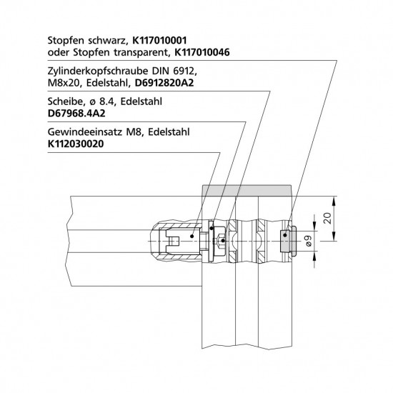 Aluprofil mk 2040.104 - 80x40 Négy oldalon zárt - Tisztatéri