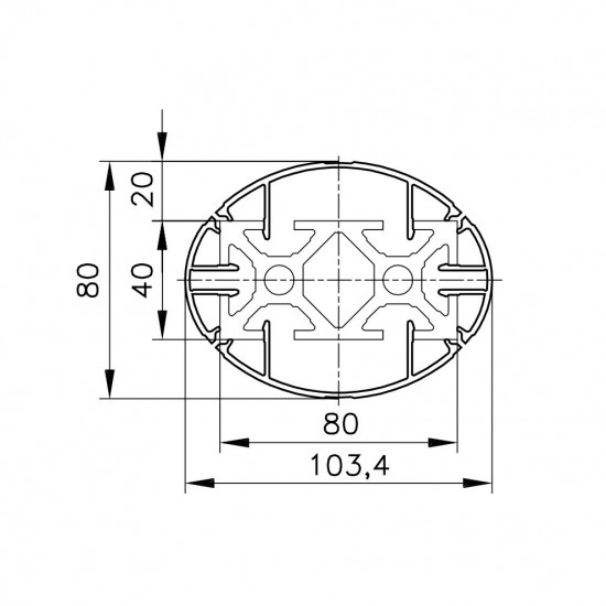 Aluprofil mk 2040.42