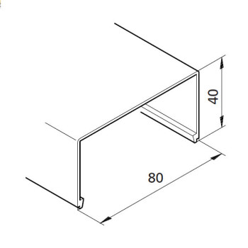 Aluprofil mk 2040.51 - Kábeltakaró profil