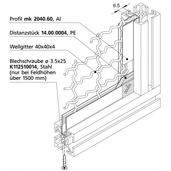 Aluprofil mk 2040.60 - Panel U profil