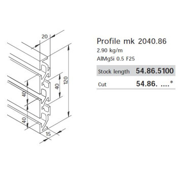 Aluprofil mk 2040.86