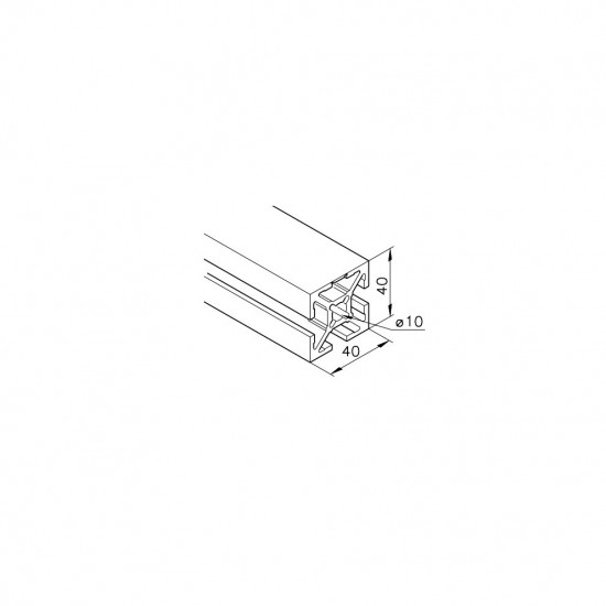 Aluprofil mk 2040.92 - 40x40 Egy oldalon zárt - Tisztatéri