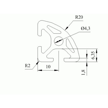Aluprofil - R20-90