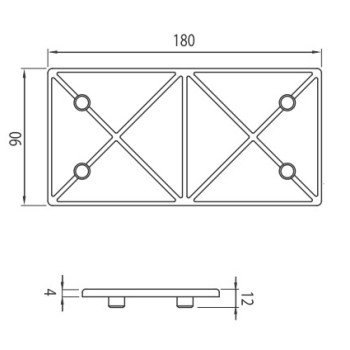 Zárókupak - 180x90 - Szürke -V2