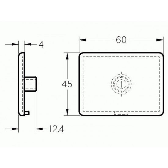 Zárókupak - 60x45 -Fekete