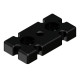 Talplemez - 90x45 - M12 - Fekete Talplemez - 90x45 - M12 - Fekete
