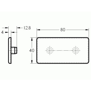 Zárókupak - 80x40 - Fekete