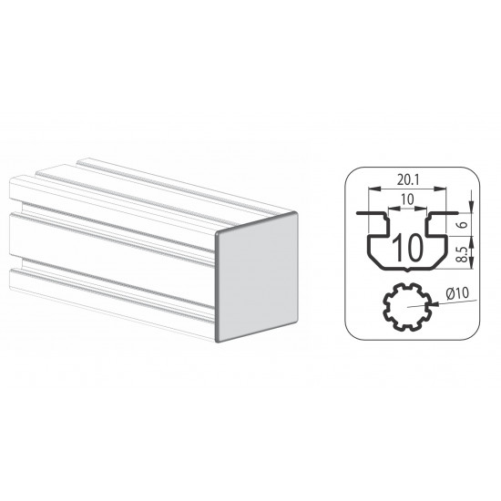 Zárókupak - 80x80 - Szürke - V2