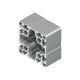 Aluprofil - 90x90 Könnyű - Két oldalon zárt 90° Aluprofil - 90x90 Könnyű - Két oldalon zárt 90°
