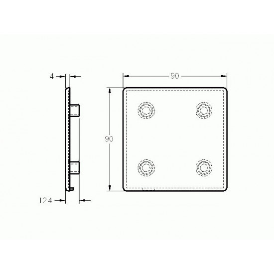 Zárókupak - 90x90l-cap