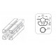Összekötő elem - m8-L=180mm Összekötő elem - m8-L=180mm