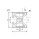 Aluprofil - 30x30 Két oldalon zárt 180° Aluprofil - 30x30 Két oldalon zárt 180°