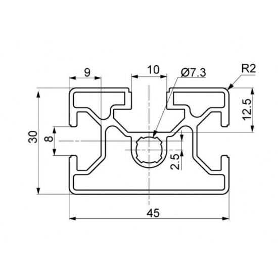 Aluprofil - 30x45
