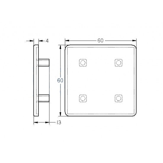 Zárókupak - 60x60 - Szürke