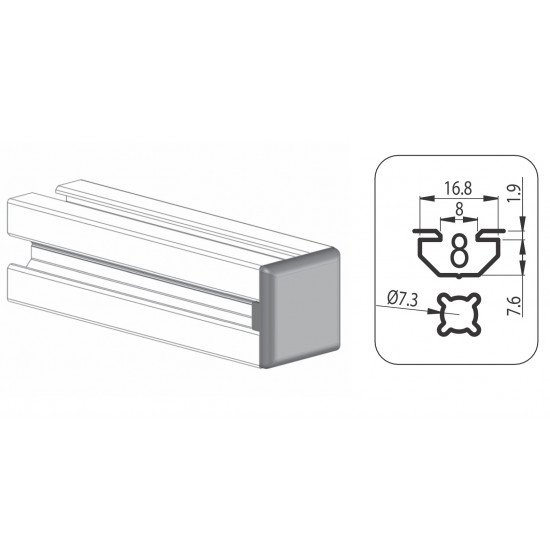 Zárókupak - 30x30 - Szürke -V2