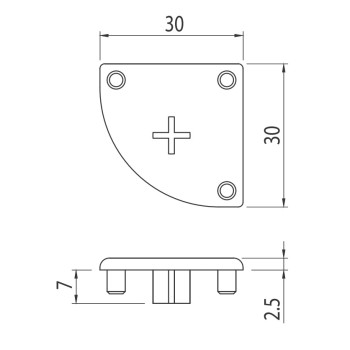 Zárókupak - R30-90 - Fekete