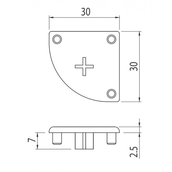 Zárókupak - R30-90 - Fekete