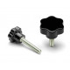 Csillag alakú marokcsavar átmérő: 20-as INOX külső menet: M5x15 Csillag alakú marokcsavar átmérő: 20-as INOX külső menet: M5x15