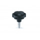 Csillag alakú marokcsavar átmérő: 30-as INOX külső menet: M6x15 Csillag alakú marokcsavar átmérő: 30-as INOX külső menet: M6x15
