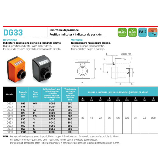 DG33 - 0,5 - S - 14  - A - Fekete