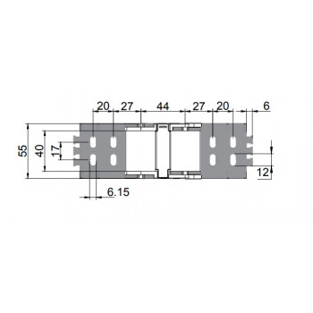 Energialánc végelem pár - 24x40 - műanyag