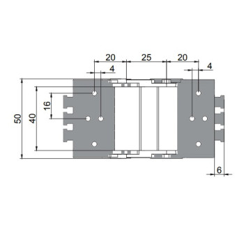 Energialánc végelem pár - 15x40 - műanyag
