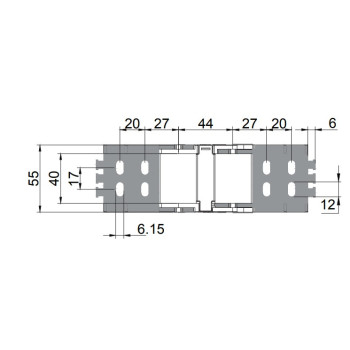 Energialánc végelem pár - 24x40 - műanyag