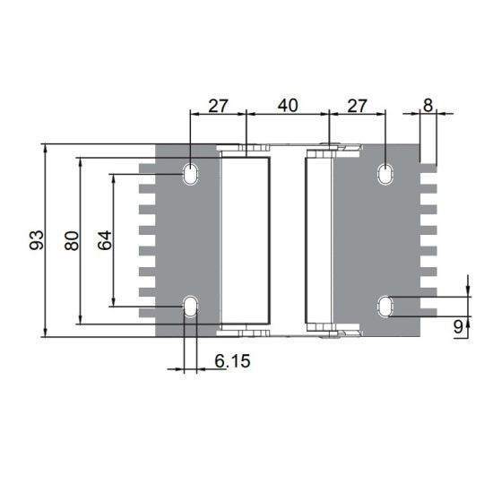 Energialánc végelem pár - 24x80 - műanyag