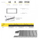 Fém Energialánc - 45x200 - R250 - zárt Fém Energialánc - 45x200 - R250 - zárt