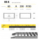 Fém Energialánc - 60x100 - R300 - nyitott Fém Energialánc - 60x100 - R300 - nyitott