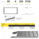 Fém Energialánc - 60x300 - R400 - zárt Fém Energialánc - 60x300 - R400 - zárt