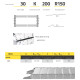 Fém Energialánc - 30x100 - R150 - Zárt Fém Energialánc - 30x100 - R150 - Zárt