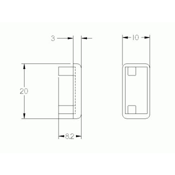 Zárókupak - 20x10 - Fekete