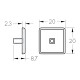 Zárókupak - 20x20 - Szürke Zárókupak - 20x20 - Szürke