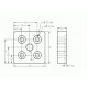 Talplemez - 40x40 - M10 - Fekete Talplemez - 40x40 - M10 - Fekete