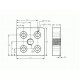 Talplemez - 40x40 - M8 - Fekete Talplemez - 40x40 - M8 - Fekete