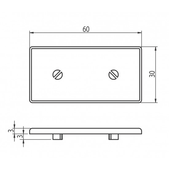 Zárókupak - 60x30 - Fekete - V2
