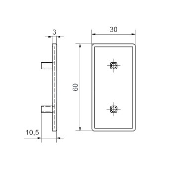 Zárókupak - 60x30 - Szürke