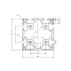 Aluprofil - 60x60 Könnyű - Egy oldalon zárt Aluprofil - 60x60 Könnyű - Egy oldalon zárt