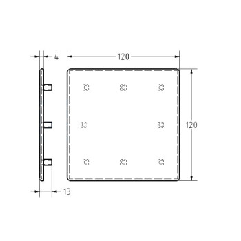 Zárókupak - 120x120 - Fekete